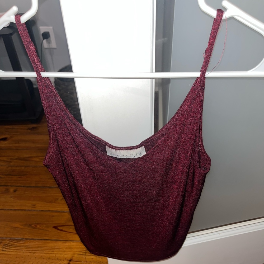 Charlotte Russe Maroon Spaghetti Top